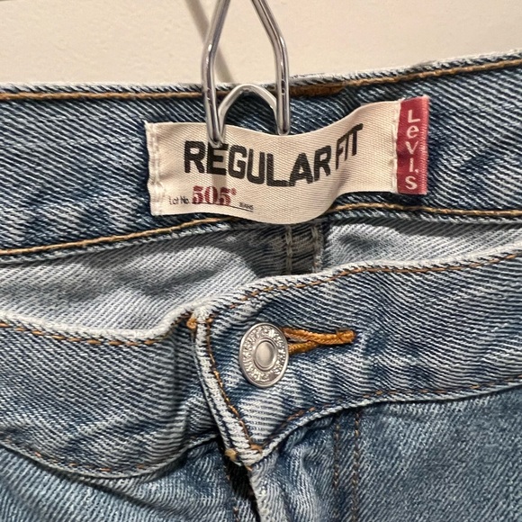 Men Light Blue Jeans Levi’s 505 - Picture 4 of 8